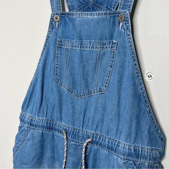 UNIONBAY Juniors Size Small Rosemarie Drapey Denim Romper NEW Blue Tencel Jean - Picture 4 of 12